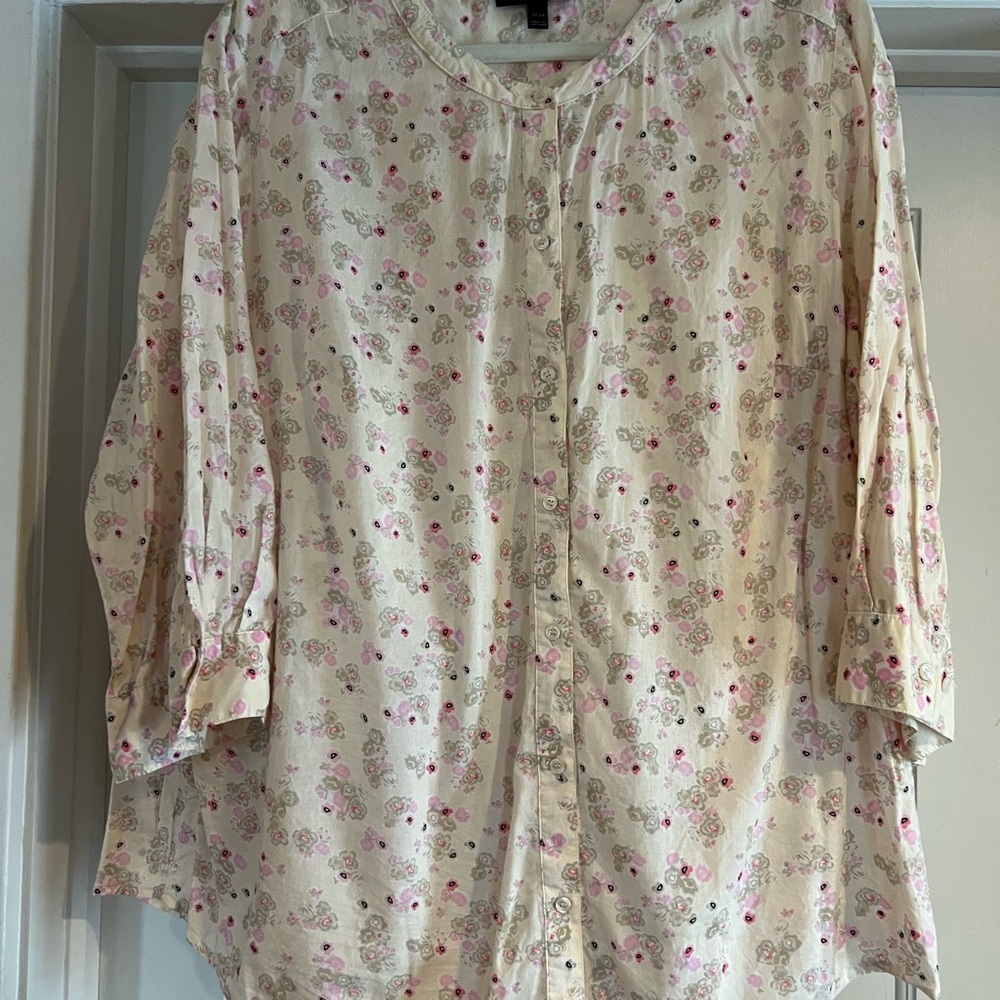Floral Button-Up Blouse